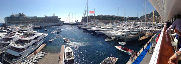 Monaco Boat Show from the MYC