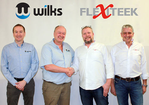 Scott Berry, Joint Managing Director of Wilks, Chris Berry, Joint Managing Director of Wilks, Tomas Gustafsson, CEO of Flexiteek International AB and Rob Tilney, Director of Flexiteek Distribution