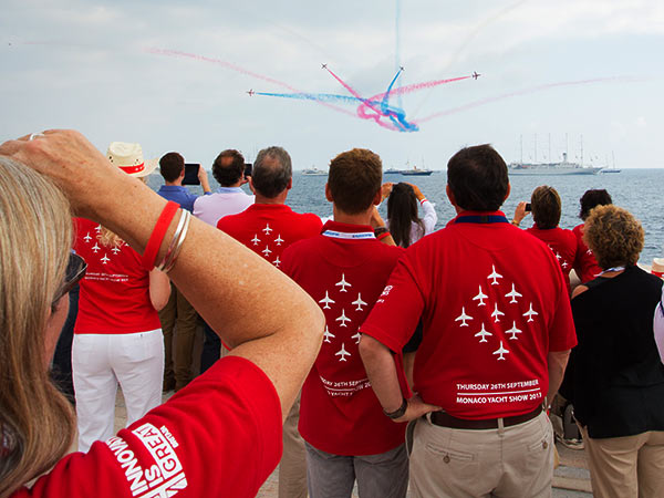 Red Arrows at the Superyacht UK organised Monaco Yacht Show display