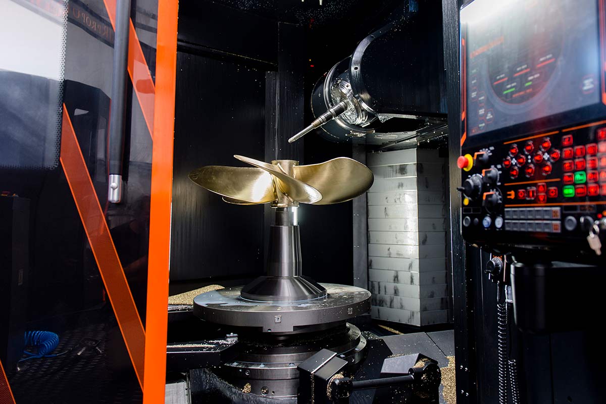 One of three state-of-the-art CNC machining centres within CJR Propulsion’s Southampton facility.